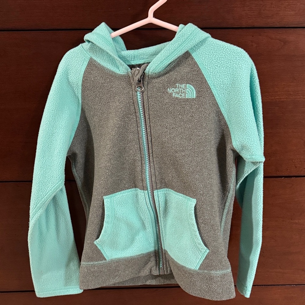 The North Face Kids' Hoodie in Gray and Aqua